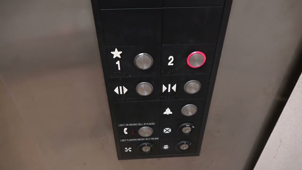 Otis Series 5 NEL Hydraulic Elevator at Building A, Dun Huang Plaza in Houston TX.