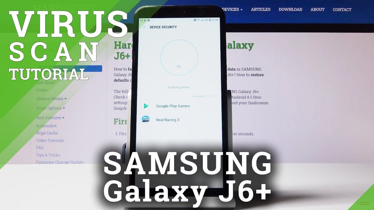 How to Perform Security Scan in SAMSUNG Galaxy J6+ - Virus Scan