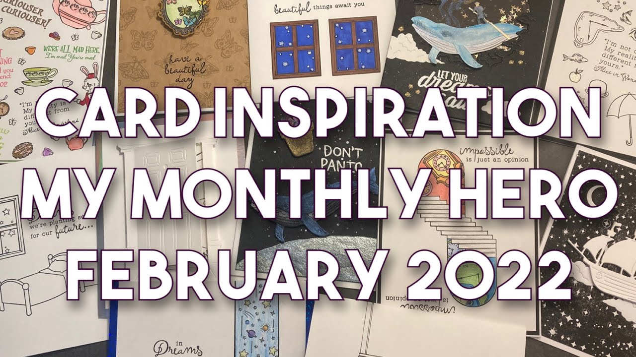 Card Inspiration February 2022 My Monthly Hero Kit from Hero Arts