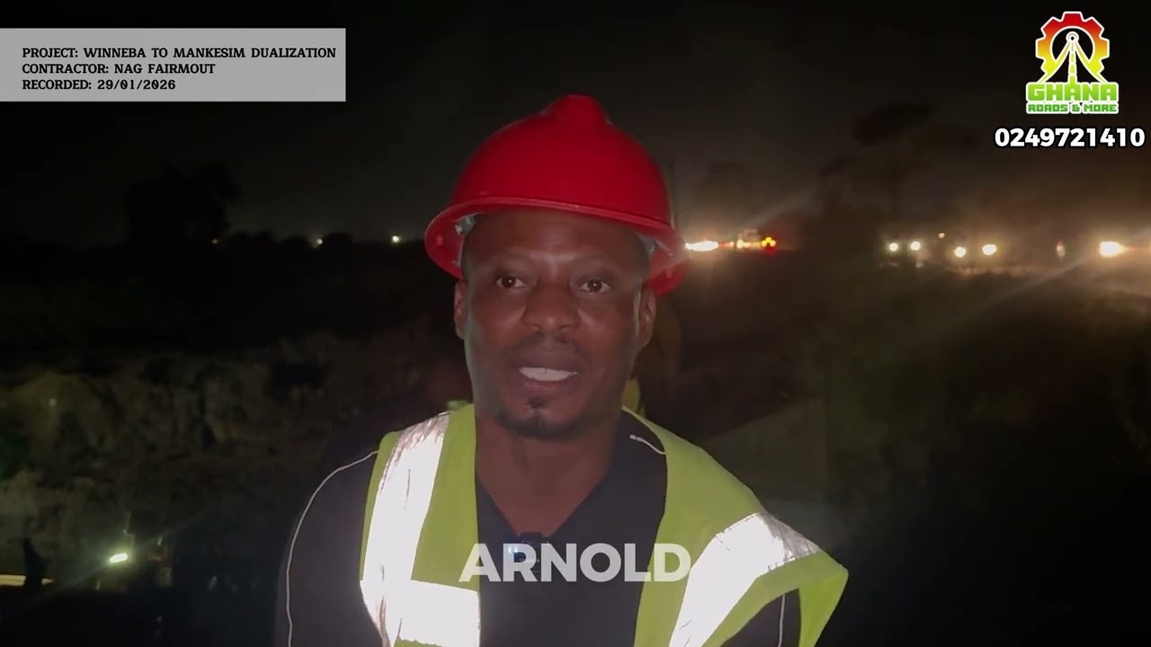 BIG PUSH: This is how 3 huge machines are doing excavation works on the Winneba to Mankessim stretch