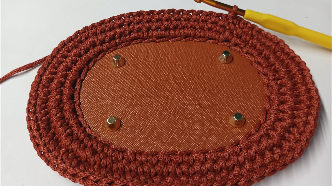Cómo tejer base de cuero para cartera a crochet paso a paso