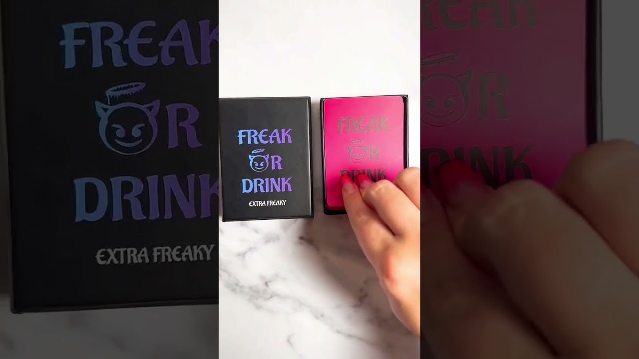 The ultimate couple game to spice up date night 🙈😈 #couplegame #freakordrink #drinkingcardgame