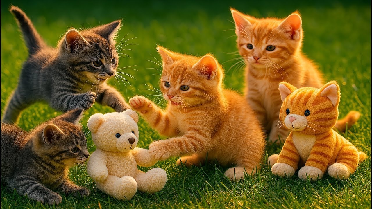 Playful Baby Cats on the Lawn 🐾💚 | Funny & Cute Kitten Moments