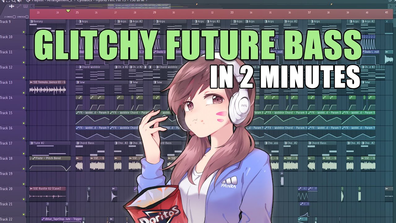 GLITCHY FUTURE BASS IN 2 MINUTES (FL STUDIO TUTORIAL)