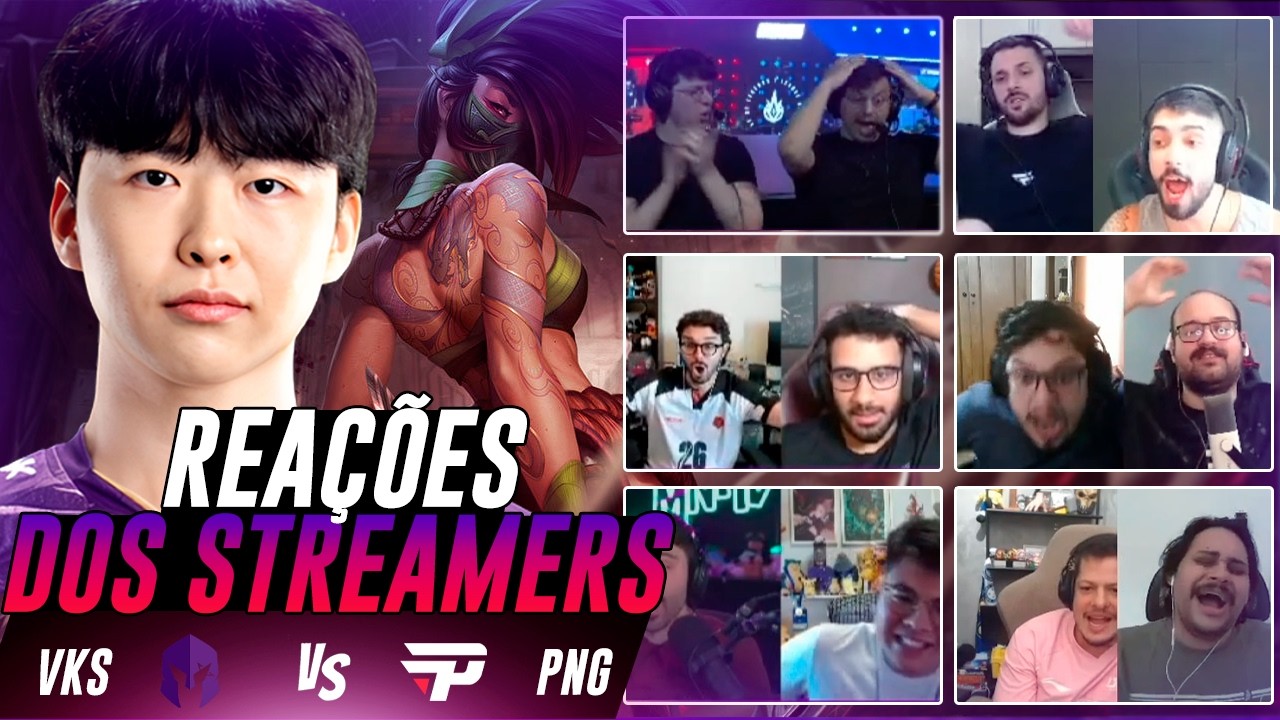 🚨 CINEMA ! STREAMERS REAGEM AO MIREU SMURFANDO no JOG&Atilde;O ENTRE KEYD x PAIN no CBLOL