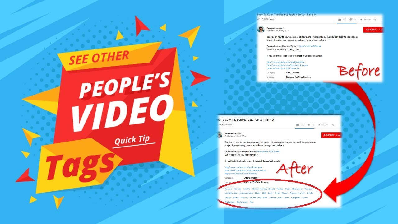 Trick To Find YouTube Video Tags Of Any Video