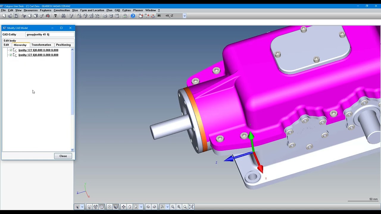 DESENSAMBLAR MODELO CAD   GEARBOX   CALYPSO