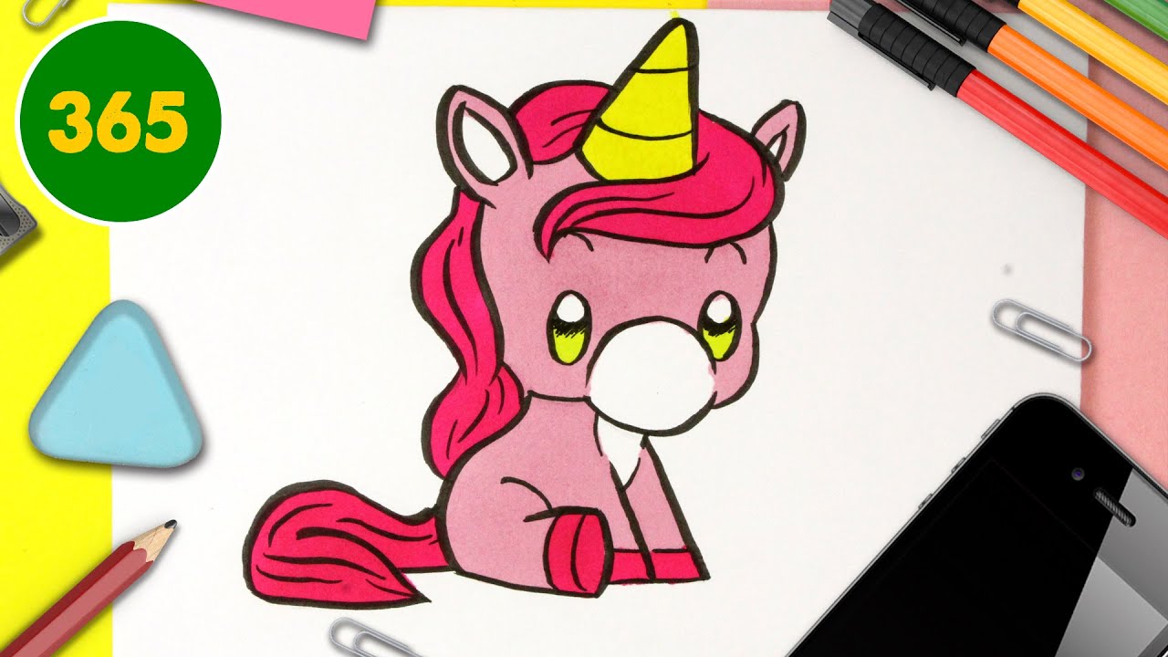 COME DISEGNARE UNICORNO KAWAII
