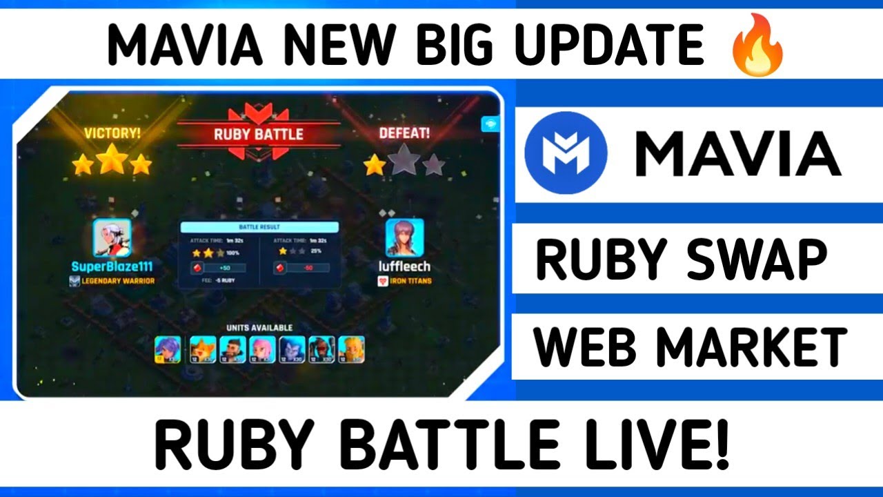 Heros of Mavia - Play to Earn PHASE 2 BIG UPDATE IS HERE | Web Marketplace and Ruby Swap