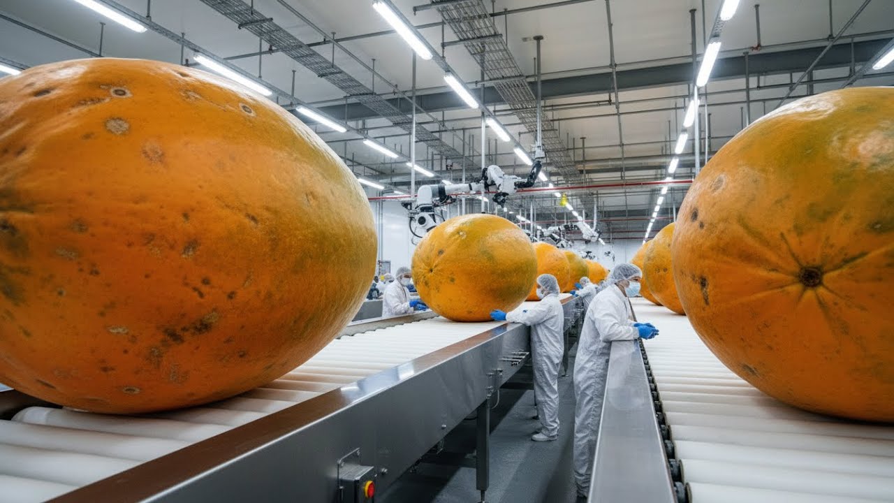 How Papayas Are Processed | Inside the Papaya Factory Production Line