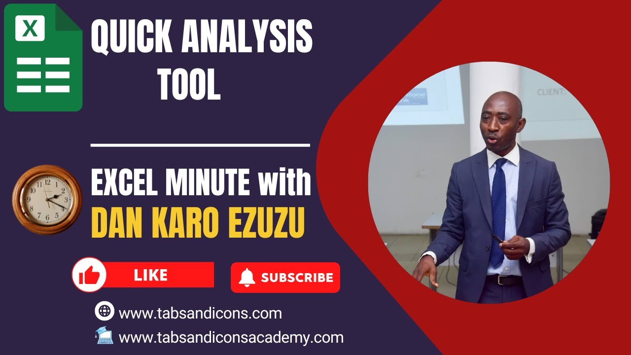 Microsoft Excel : Quick Analysis Tool