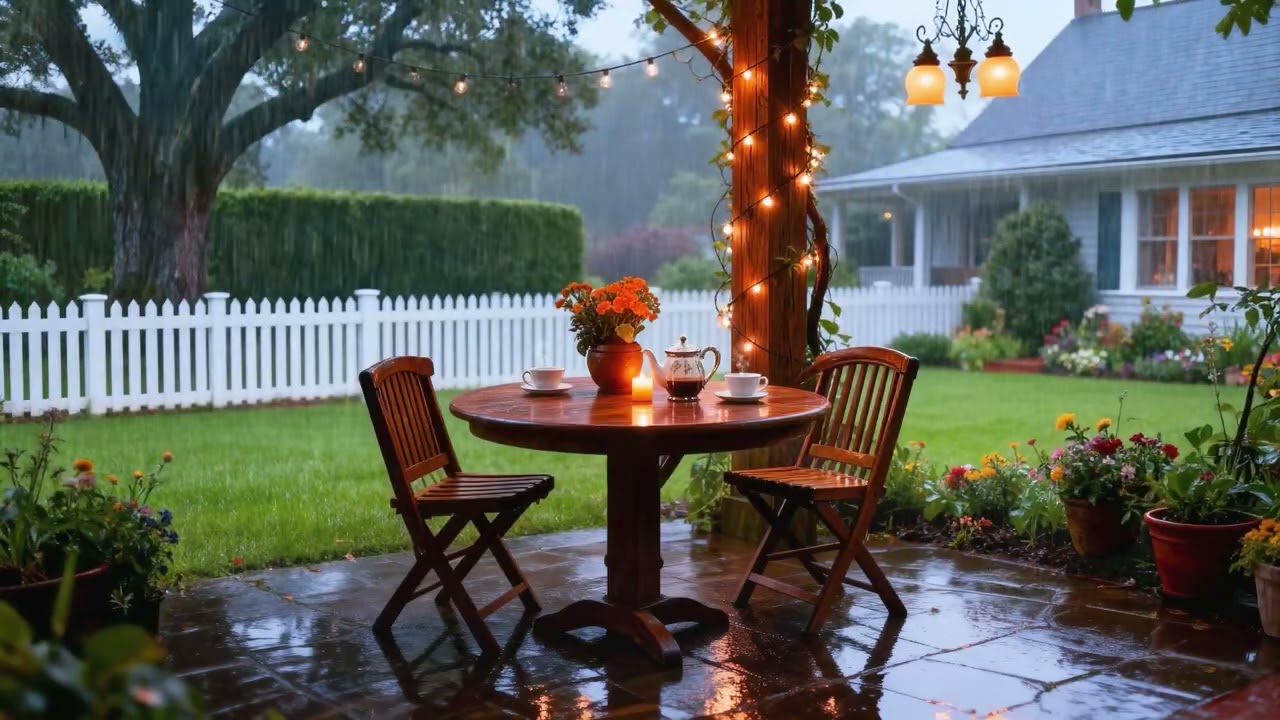 The soothing sound of rain is the music played by nature, Helps relax and sleeping