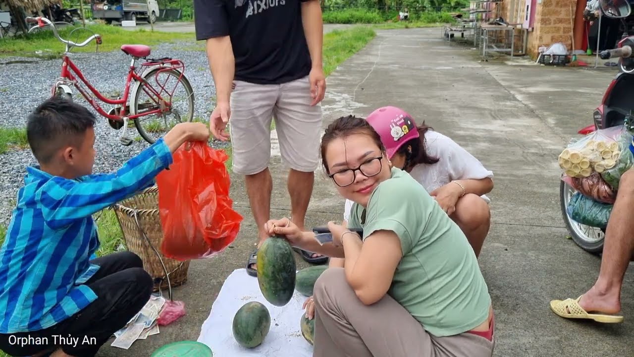 Harvesting Watermelons Goes to the market sell - How to Make Wooden Cabinets