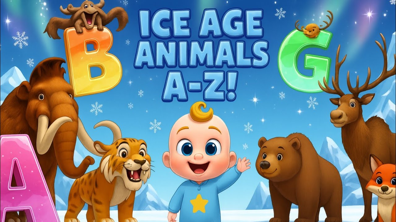 Ice Age Animals A-Z Song ❄️ | Learn Prehistoric Animals for Kids | Alphabet Song