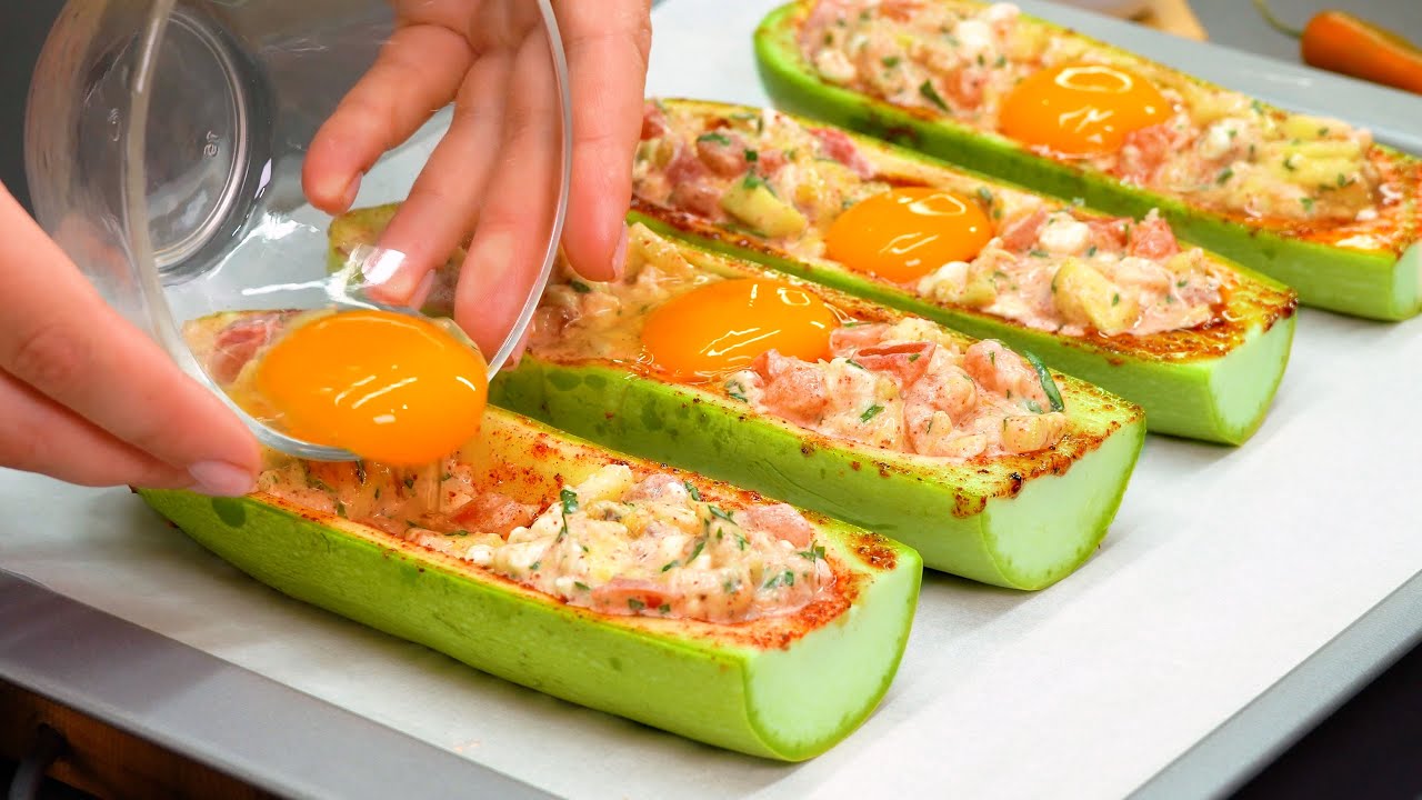 Кабачки с яйцом вкуснее пиццы! Вкусный ужин всего из нескольких ингредиентов!
