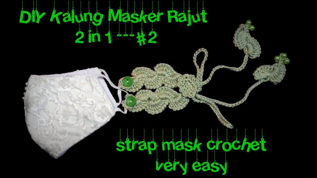 Kalung Masker Rajut 2 in 1 #2 || Strap Mask Crochet