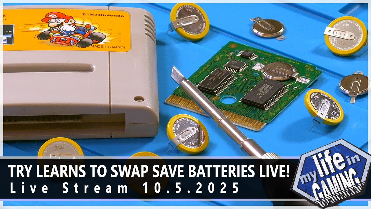 Try Learns to Swap Cartridge Save Batteries LIVE! :: LIVE STREAM