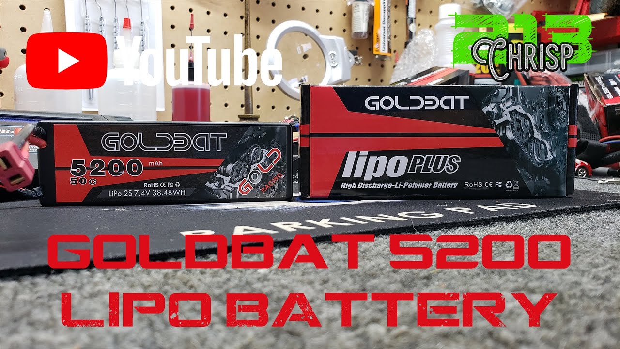 GOLDBAT 5200mAh 7.4V 50C 2S LiPo RC Battery Pack with Hard Case Deans Plug by 213Chrisp