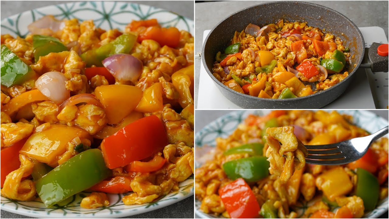 Egg Chilli Manchurian Recipe | Chilli Scramble Egg Recipe | Hot & Sweet Egg Snacks Recipe