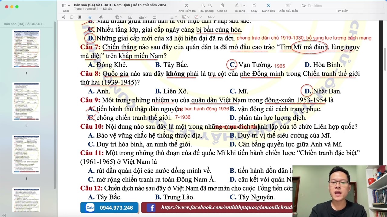 [2024] ĐỀ THI THỬ MÔN LỊCH SỬ (LẦN 2) | SỞ GD&ĐT NAM ĐỊNH