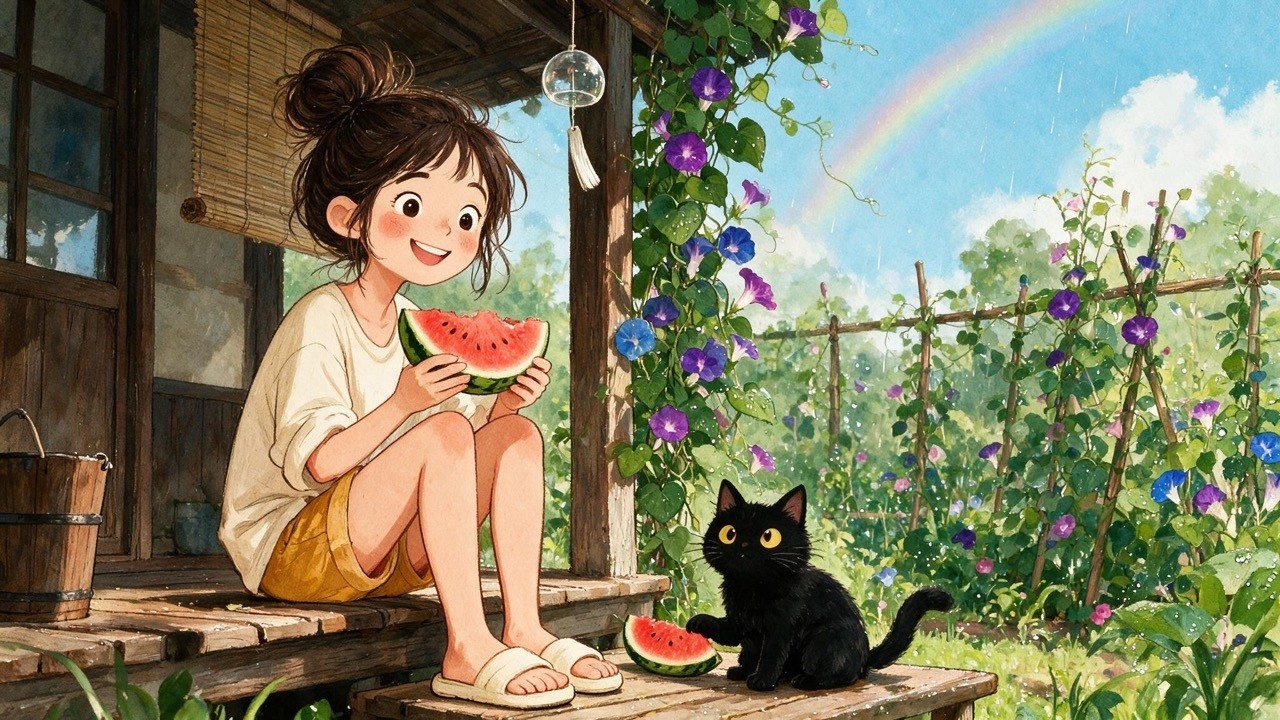 Cool Summer Morning with a Black Cat 🌿 3 Hours of Cozy Vintage Vocal Jazz for Slow Mornings