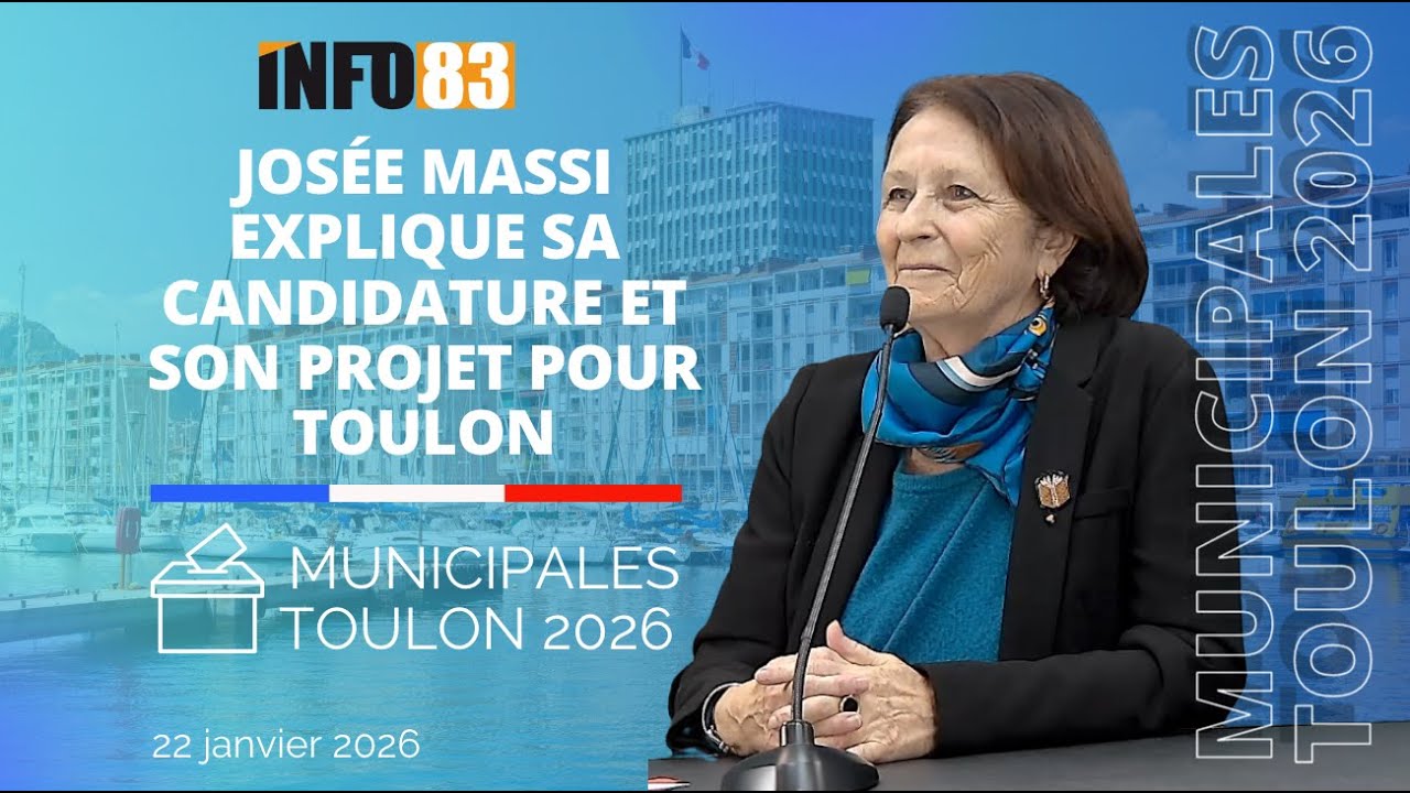 Municipales Toulon 2026 : Madame Josée Massi explique sa candidature et son projet pour Toulon.
