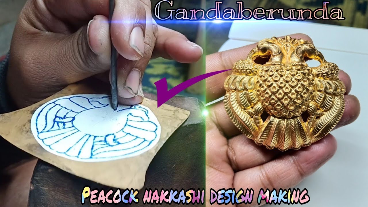How to gold gandaberunda noksa double head peacock making process|| 22 carat 92 Hallmark gold