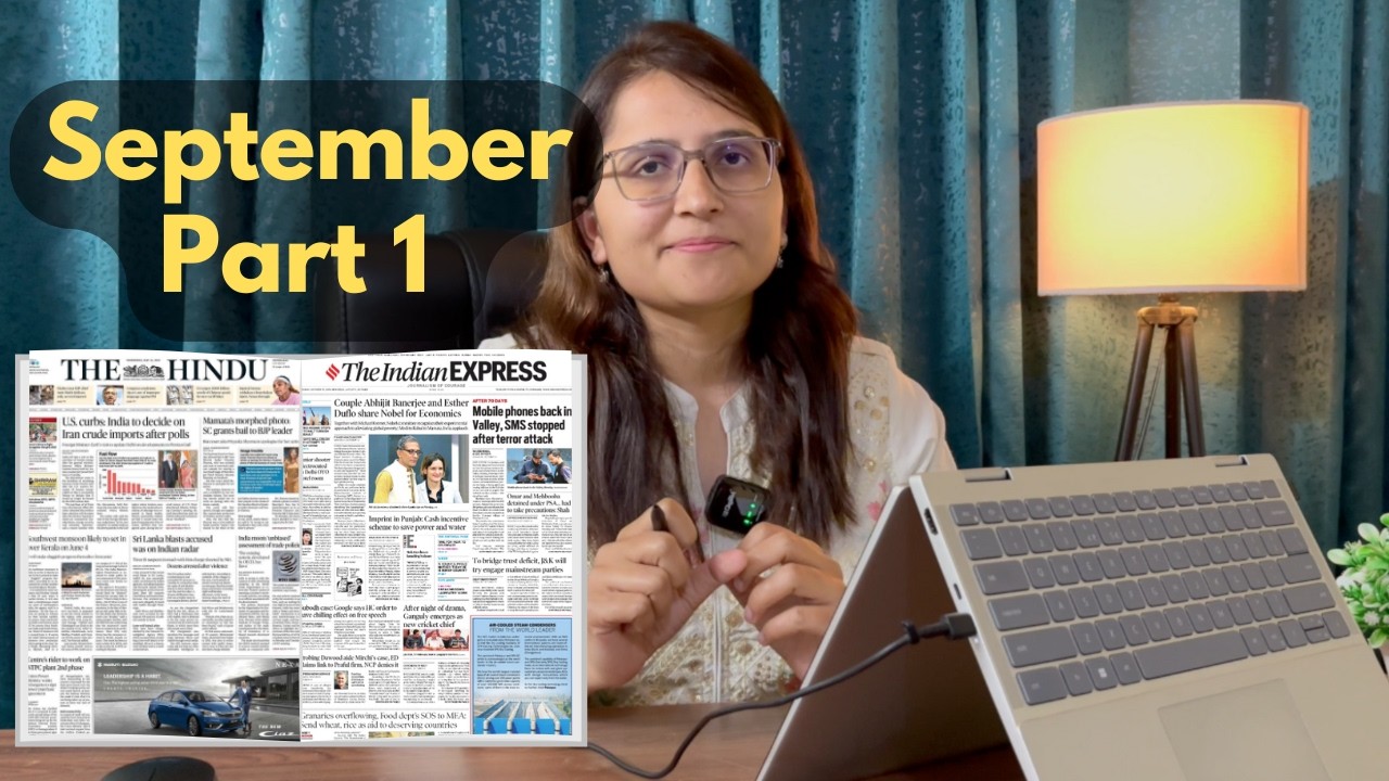 Complete Current Affairs for HCS 2026 Exam | September 2025 (Part 1)