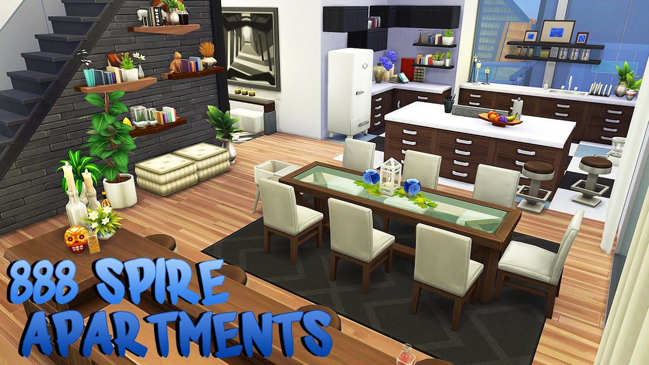 888 SPIRE APARTMENTS 💖 | The Sims 4 | Apartment Renovation Speed Build