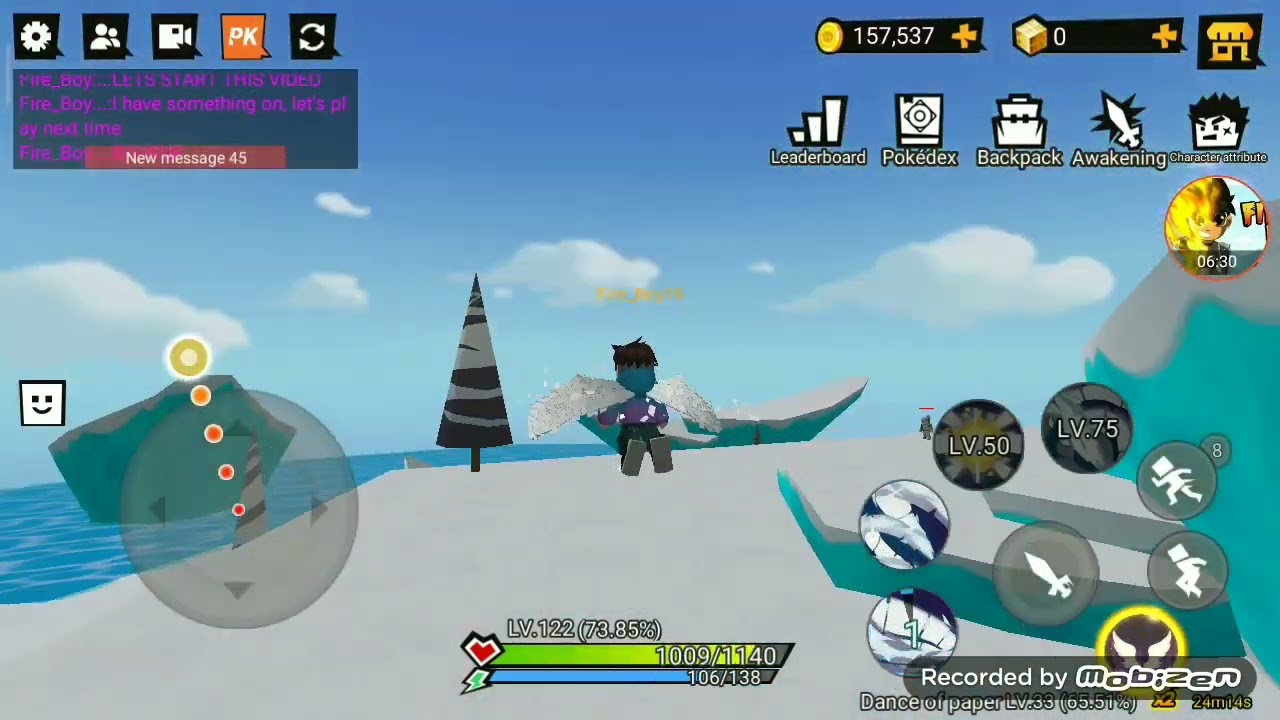 I Use Dance Paper In Blockman Go Anime Showdown