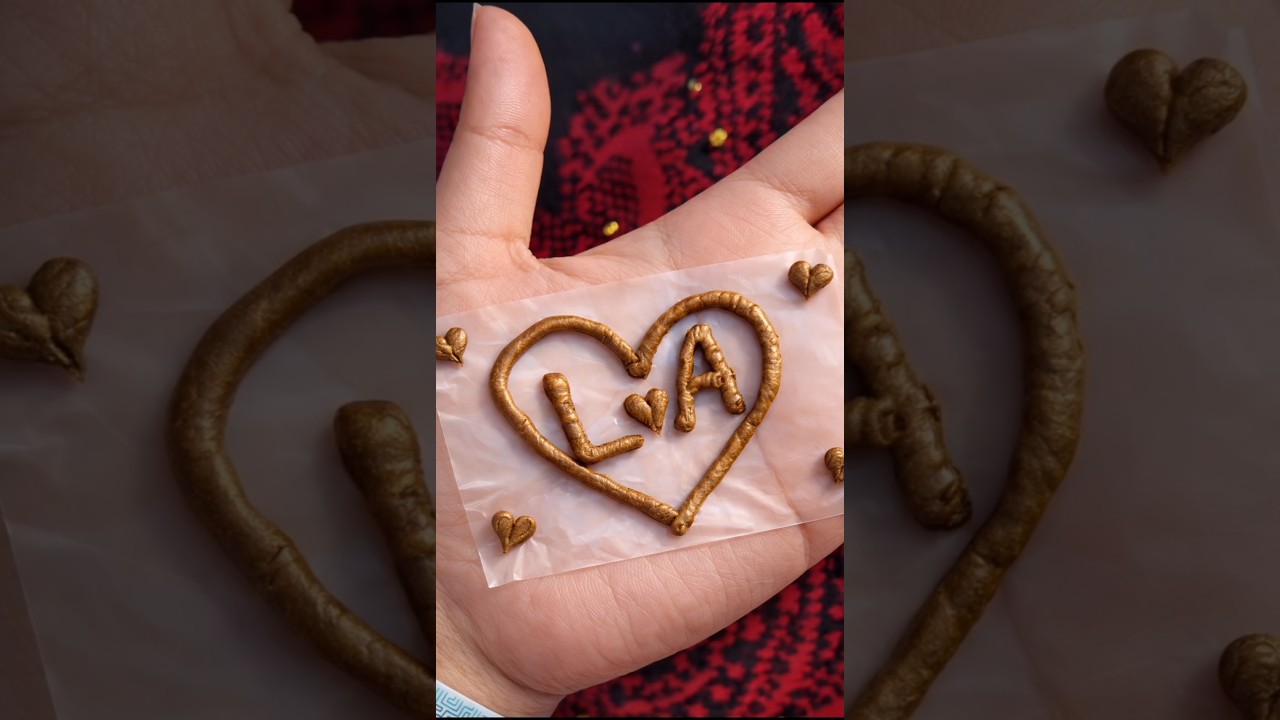 Heart style tattoo mehndi design letter L❤️A 