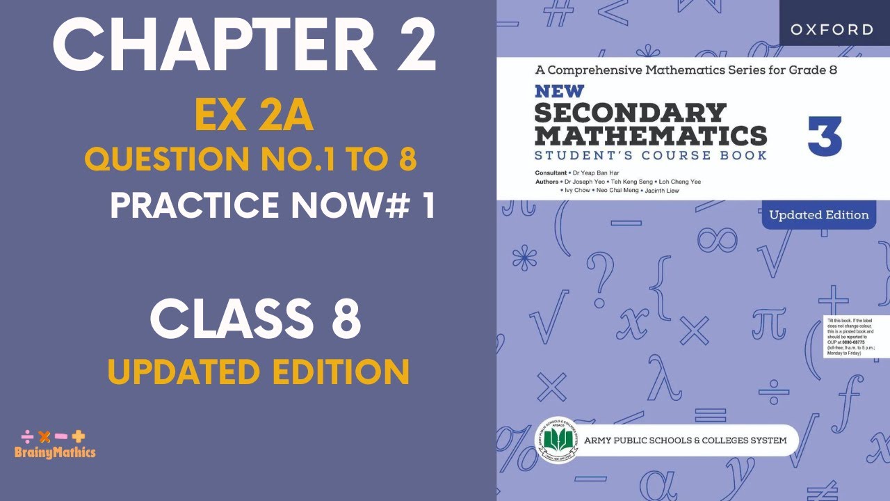 Exercise 2A | Q No.1 to 8 | Practice Now 1 | Chapter 2 | Financial Transaction | APS