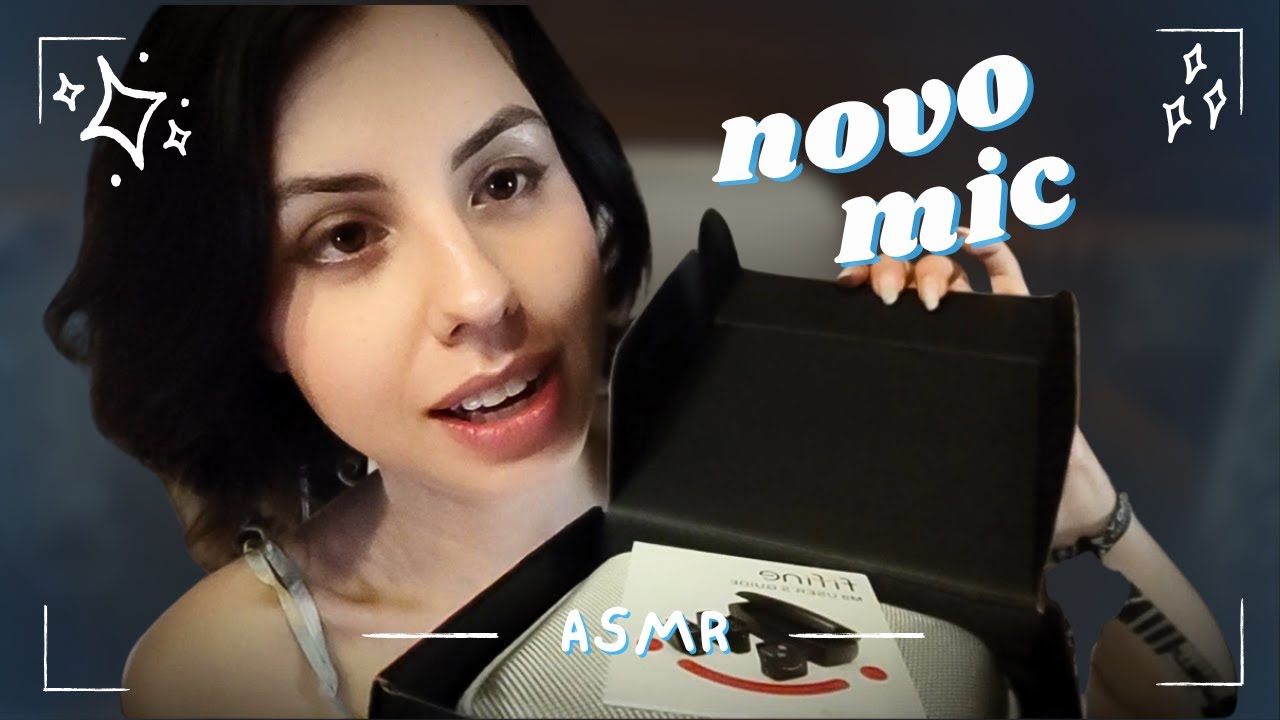 [ASMR] Unboxing do novo microfone 🎤 | Sussurros, Voz Suave, Tapping, Sons de Plástico