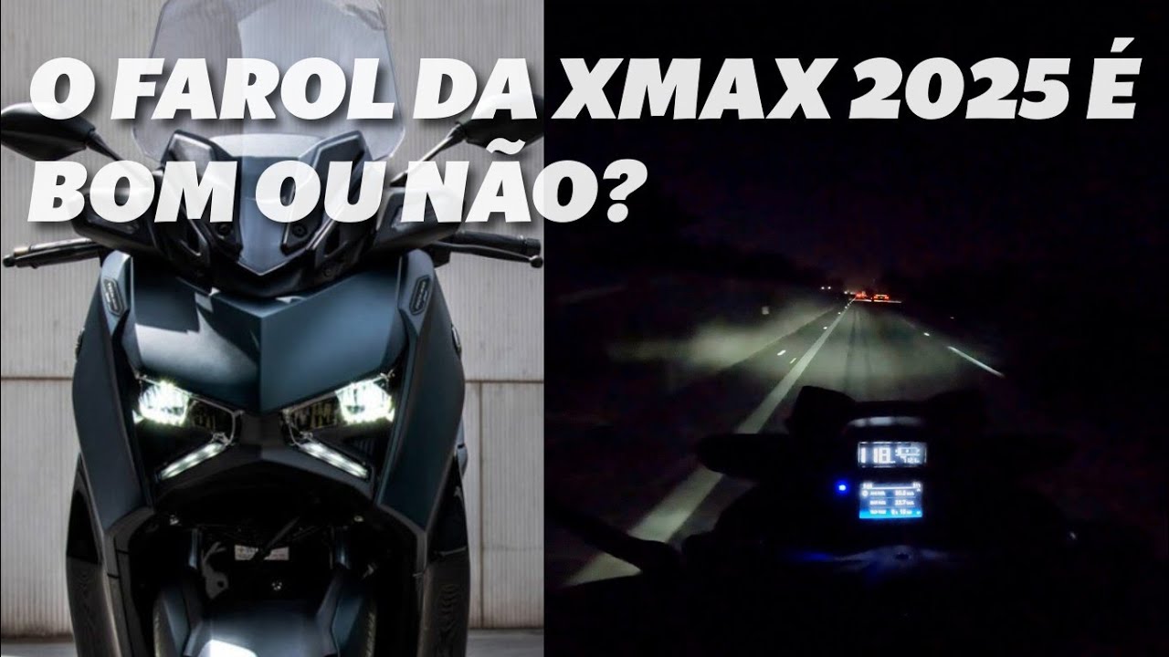TESTE DO FAROL DA XMAX 2025 NA ESTRADA E NO LUXÍMETRO (+ comparativo) [4K]