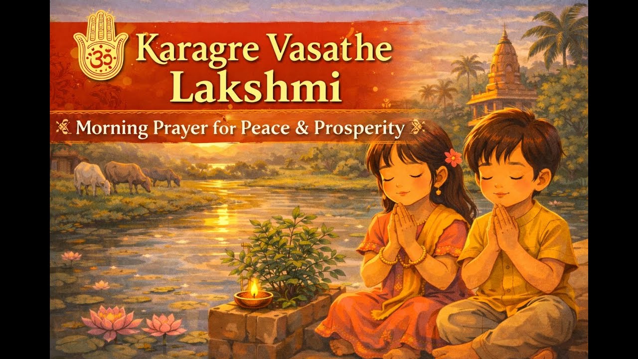 Karāgre Vasate Lakṣmī 🙏 | Morning Prayer for Prosperity, Peace & Family Blessings