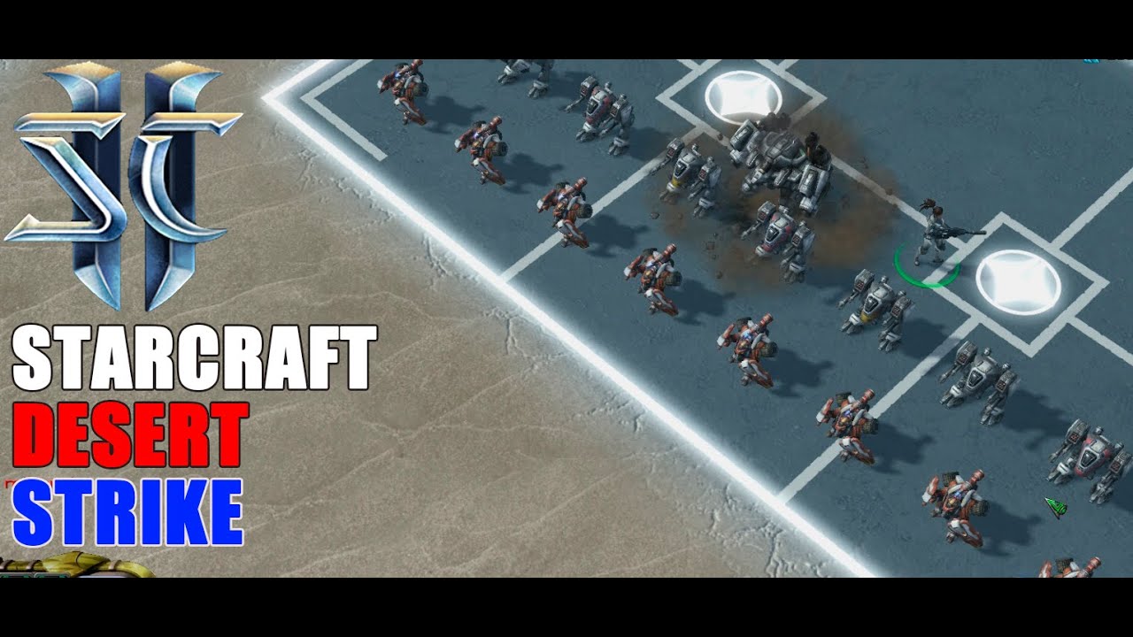 StarCraft II - Heroic Desert Strike : Swann Commander Gameplay battles