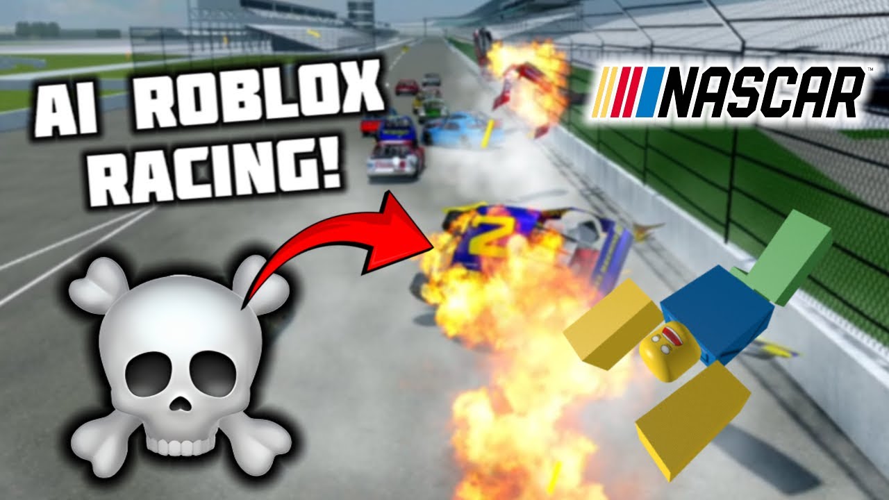 ROBLOX AI NASCAR RACING АВАРИИ! | Pummu Talladega (Roblox)