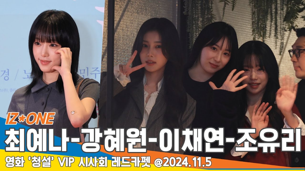 [4K] 최예나-강혜원-이채연-조유리, 민주 응원하러 온 아이즈원 멤버들 🎥 IZ*ONE 24.11.5 Newsen