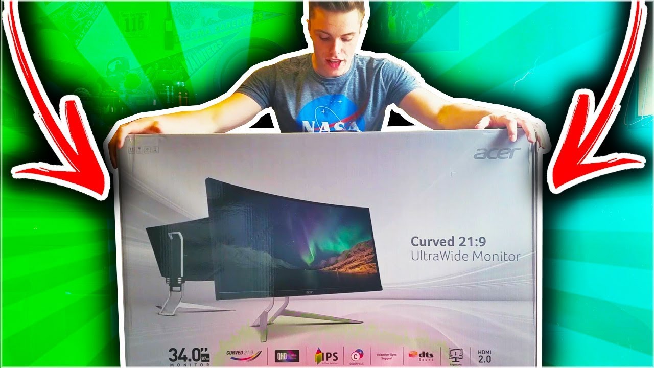 ACER XR342CK GAMING MONITOR UNBOXING AND REVIEW!! CURVED ULTRAWIDE - IPS - 21:9 - 3440X1440 - 75 HZ