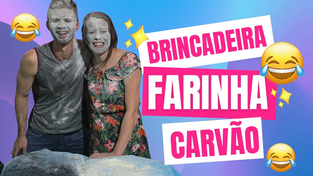 BRINCADEIRA DA FARINHA E CARVÃO VÍDEO COMPLETO 😅 INSCREVA-SE PARA MAIS VIDEOS COMO ESSE!