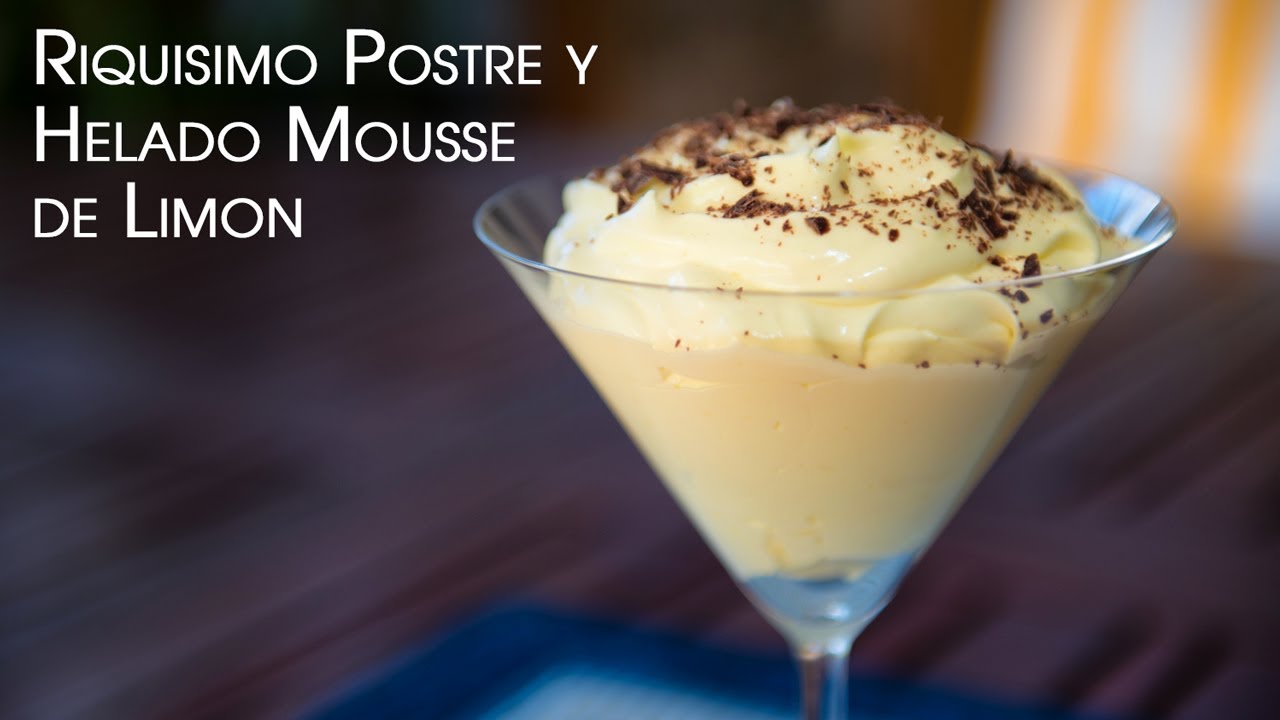 Riquisimo Postre y Helado Mousse de Limon Receta Facil