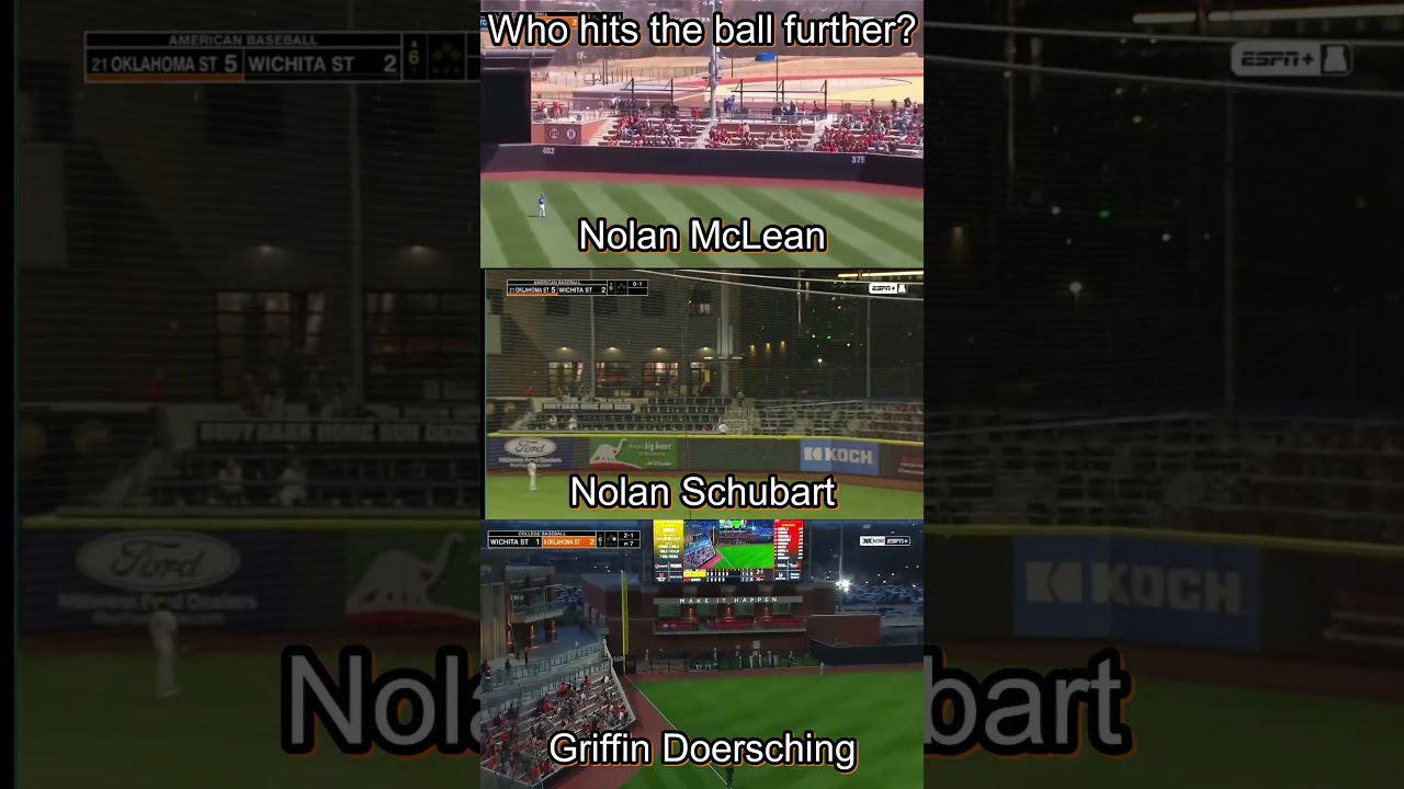 Who hit the ball FURTHER? Nolan, Nolan or Doersch?