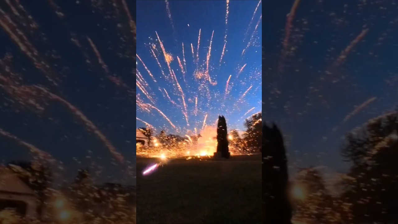 Fireworks gone wrong in the neighborhood #fireworks #4thofjuly #america