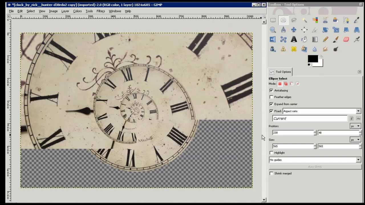 Droste Effect in Gimp with MathMap