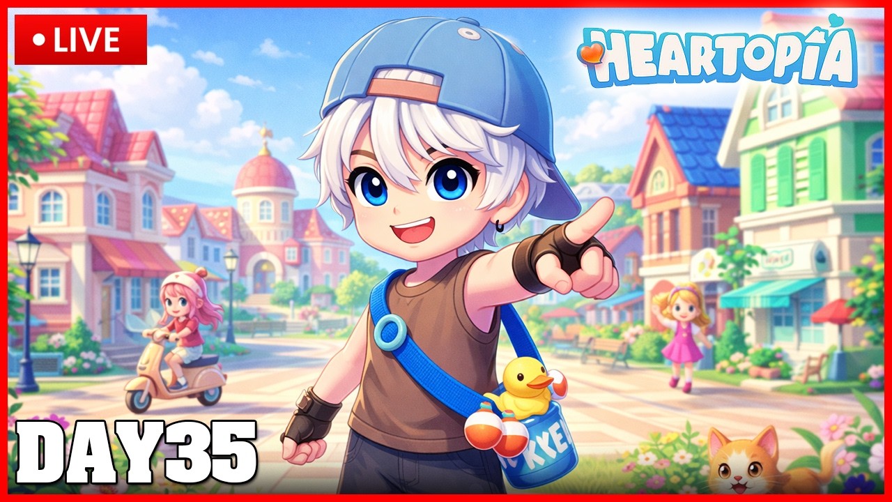 🔴 Heartopia | Day 35 ค่ำคืนฝนดาวตก #mobydick #heartopia #farming #lifesimulation