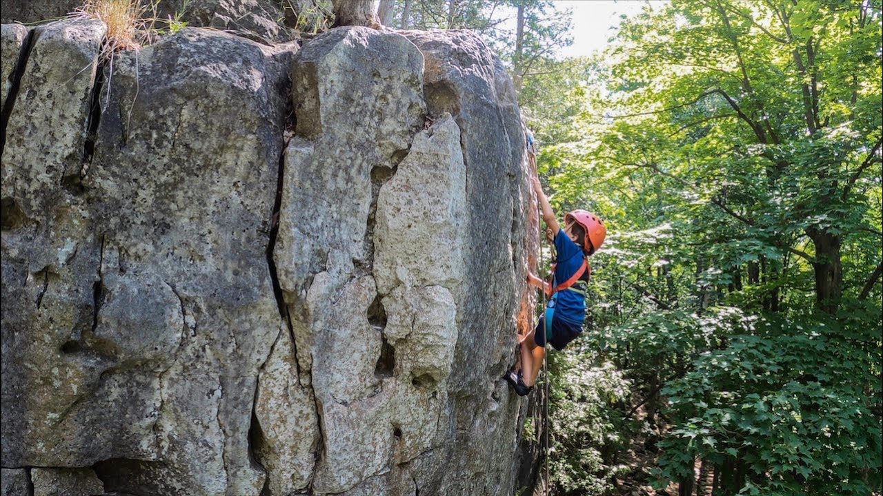 Rock Climbing at Metcalfe Rock, Ontario, Canada - Climbing & Hiking with Kids