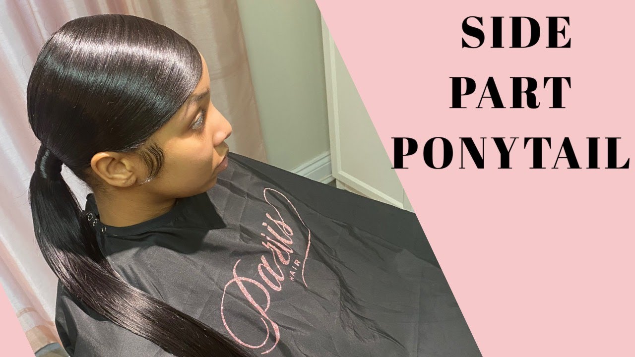 SLEEK SIDE SWOOP PONYTAIL || NATURAL HAIR METHOD