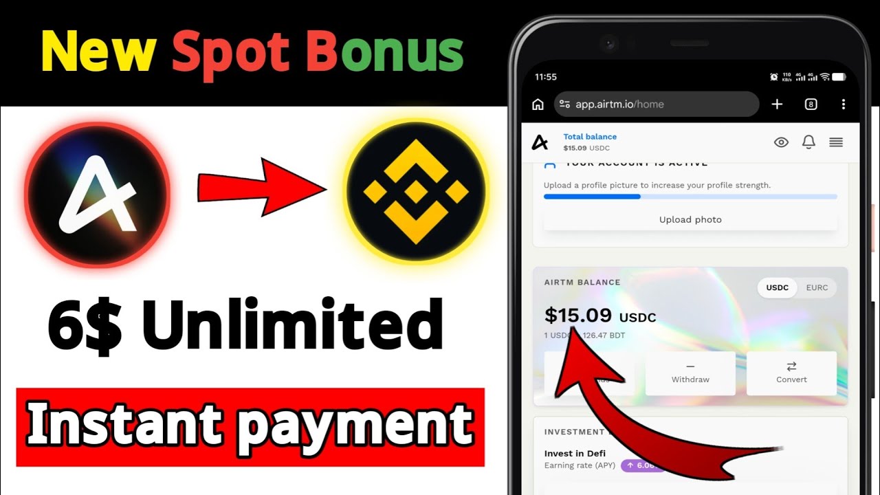 Par account 6$ spot |live withdraw| Exchange loot | Instant payment | future bonus | 