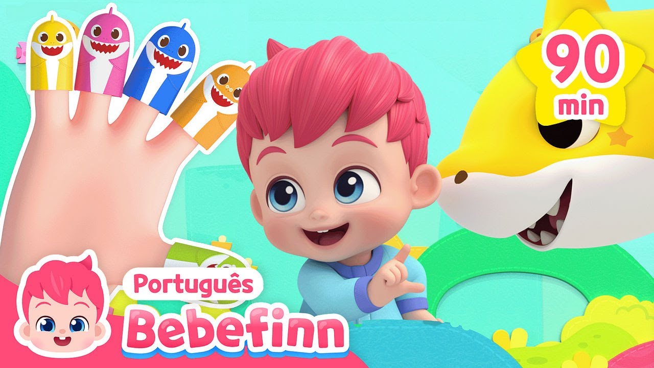 Fam&iacute;lia de Dedos Tubar&atilde;o🦈 e Muito Mais ✋ | +Compila&ccedil;&atilde;o | Bebefinn em Portugu&ecirc;s - Can&ccedil;&otilde;es Infantis