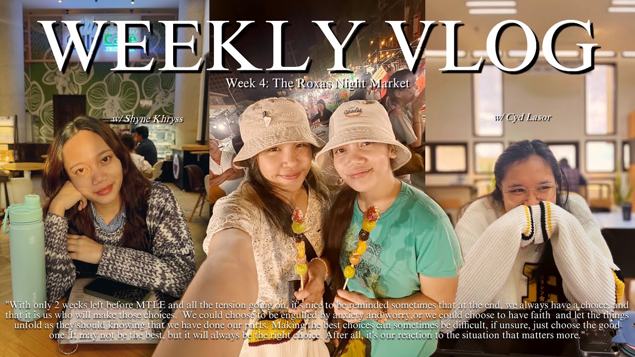 WEEK 4: Monday at Roxas Night Market | Studying📝+Eating🍡+ more eating🍡🍢